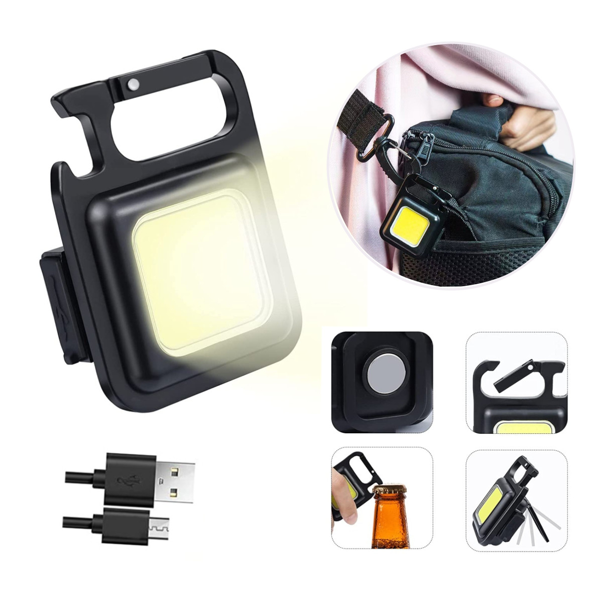 Miniatura 6 de Mini Linterna Llavero Portátil Magnética